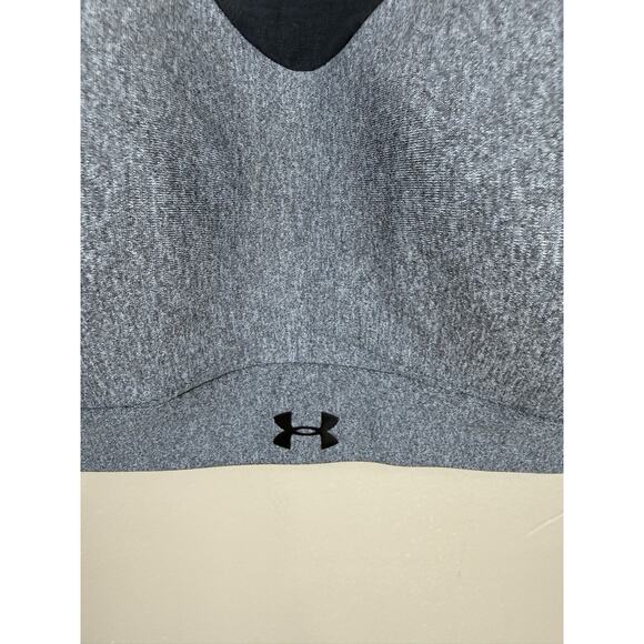 Under Armour Sports Bra Womens XL Black Gray High Impact Crossback Fitted Gym - Picture 5 of 12